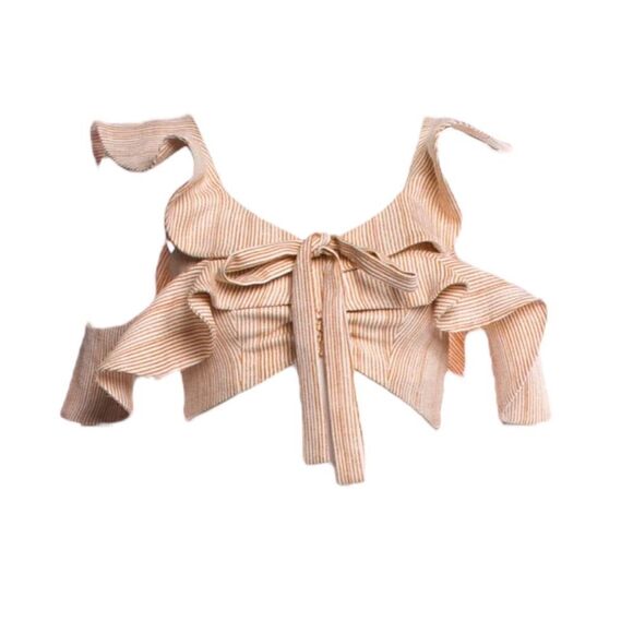 PATBO Striped Scoop Neck Crop Top
|Size: XS| - Picture 1 of 7
